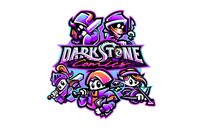 design awesome dark stone comics logo