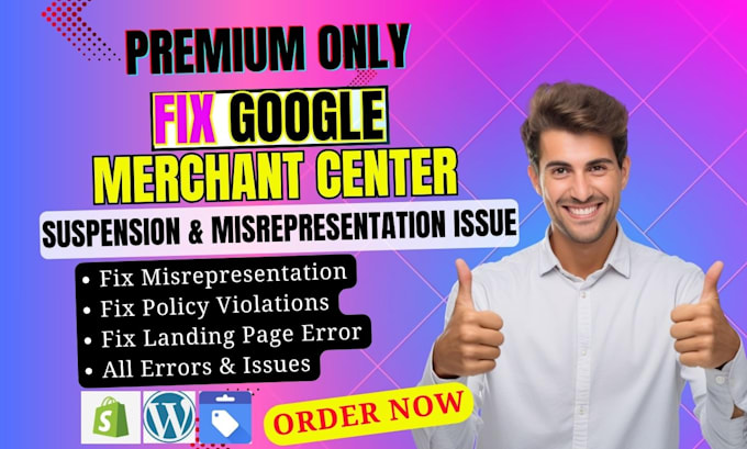 fix google merchant center suspension misrepresentation