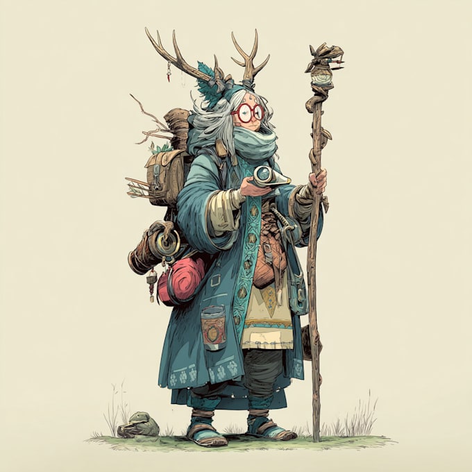 illustrate custom fantasy characters for games or books