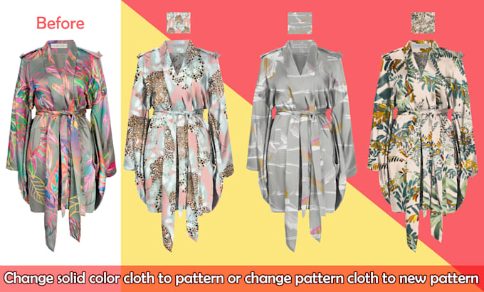 do pattern change, image recolor, and color correction service