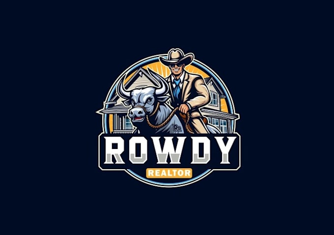 design best quality rowdy realtor logo