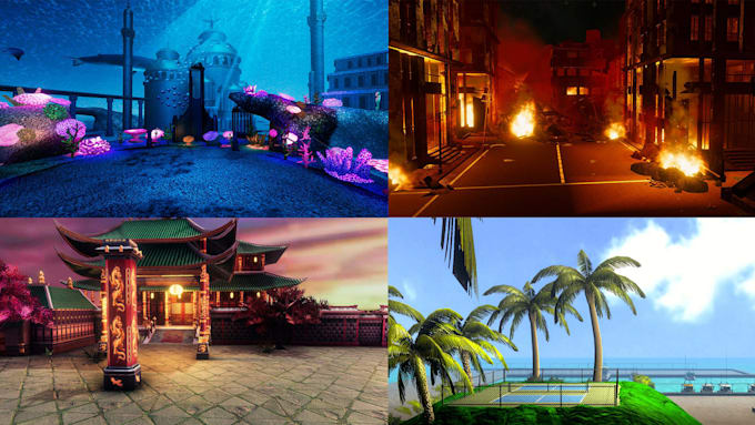 design 3d game level and environment in unity and ue5
