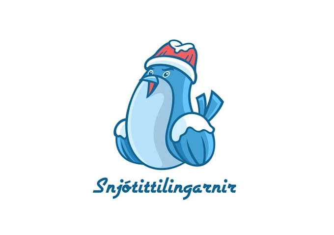 design superior snow bunt bird logo