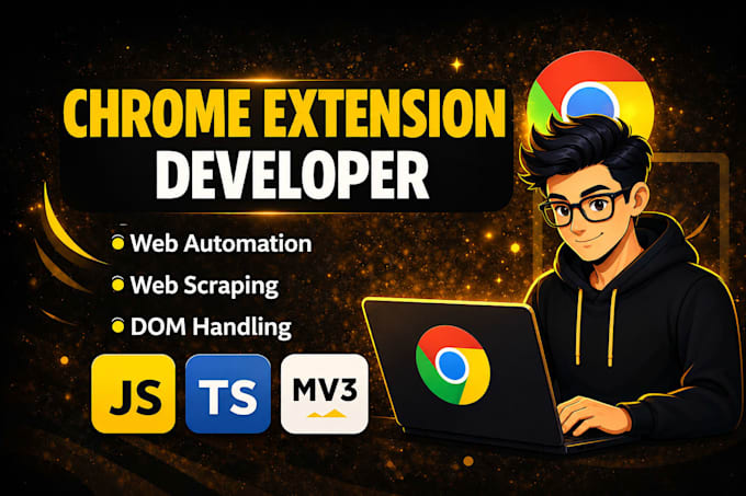 create develop build a custom google chrome extension for automation