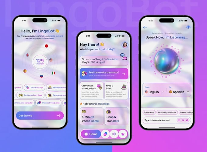 build ai translator app, ai messaging, real time translator app, video translato