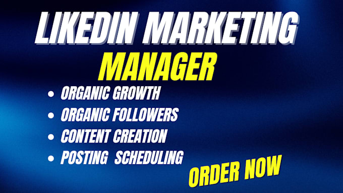 be your linkedin marketing manager to increase followers and content creator