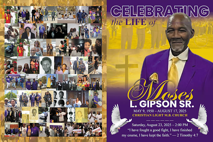 design funeral program, obituary program, memorial booklet