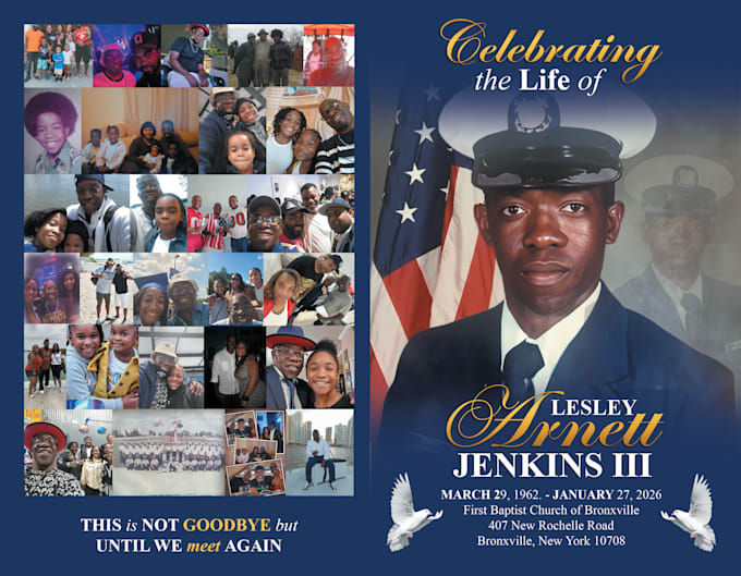 design obituary program, funeral program, funeral flyer