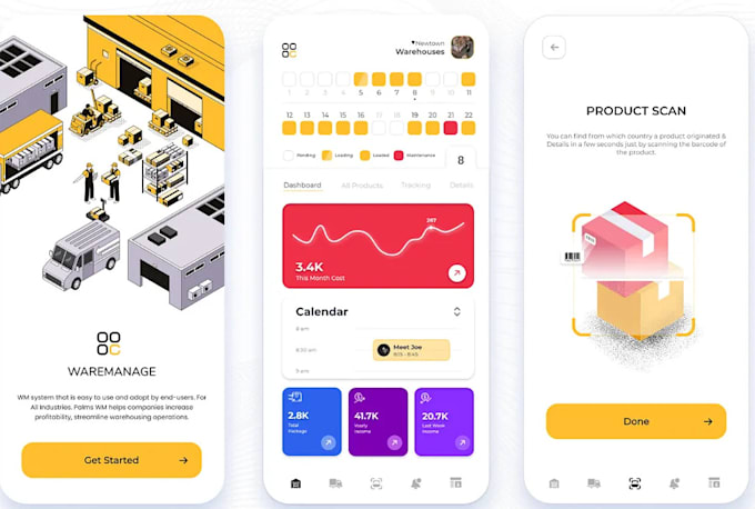 build warehouse app, logistic app, inventory management app, logistic website