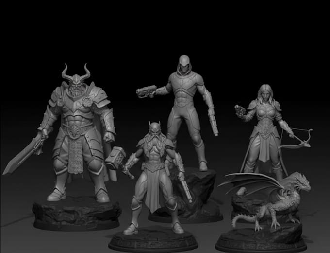 sculpt detailed 3d models ready for 3d printing