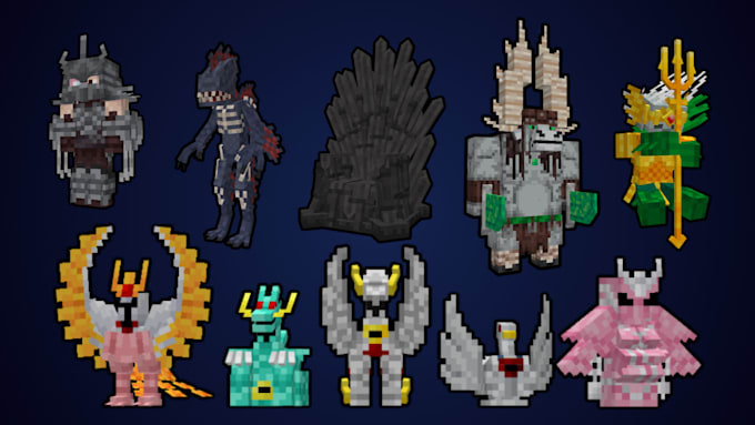 design high quality blockbench models for minecraft mods
