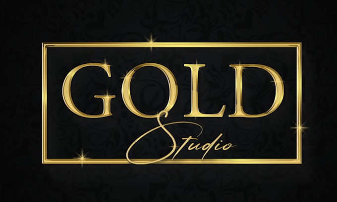 put metallic 3d gold and chrome effect of logo and text