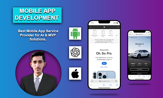 develop a ai powered app for ios and android, ai saas app