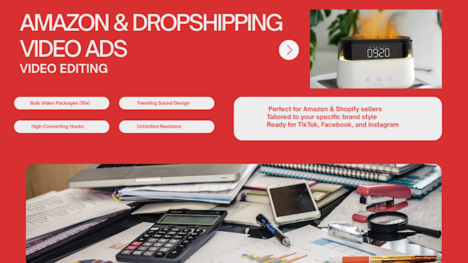 video editing for amazon ecommerce products and dropshipping
