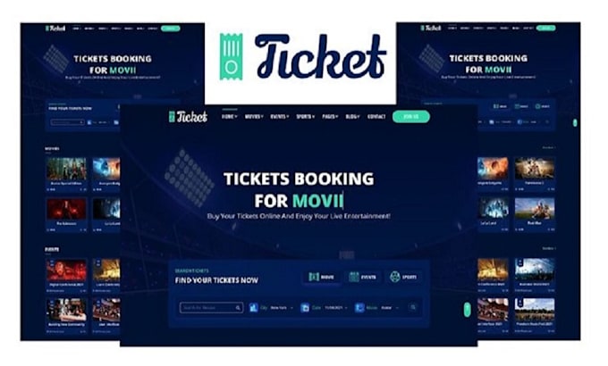 ticket booking website, event listing, ticket selling, event ticket website