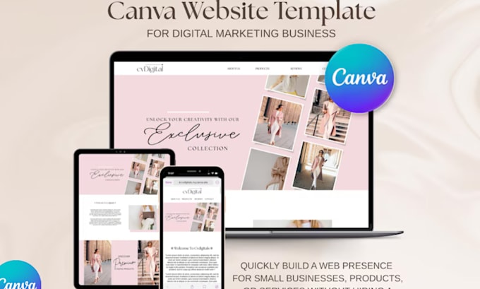 design responsive canva website, canva ugc portfolio, canva landing page design
