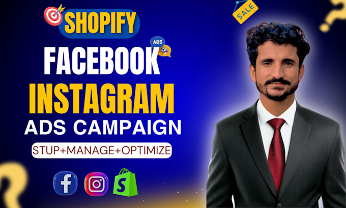 setup shopify facebook ads campaign, instagram ads,meta ad manager