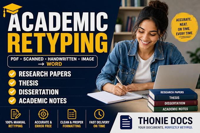 retype and format your academic document
