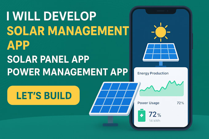 develop solar management app, solar panel app, power management app