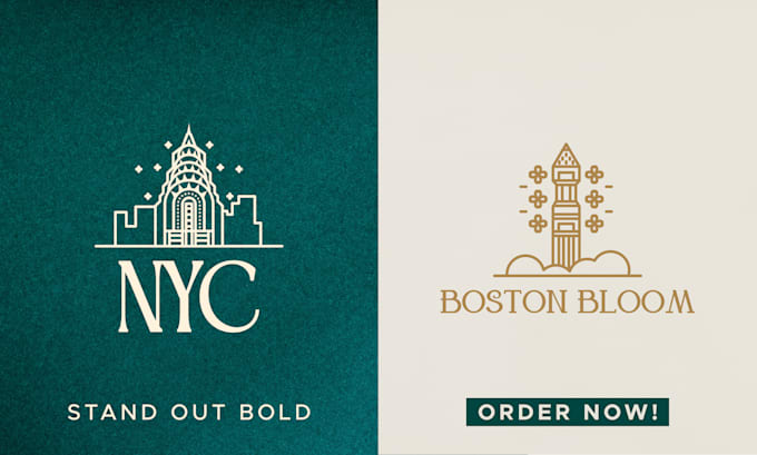 create custom line art minimal style logo designs for you