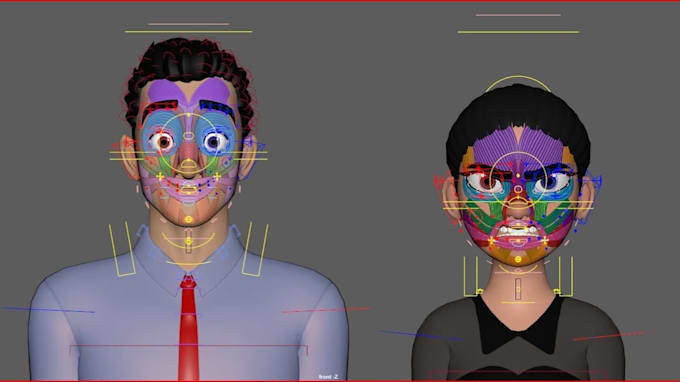 Make 3d character creature rigging,facial rig for animation game in ...