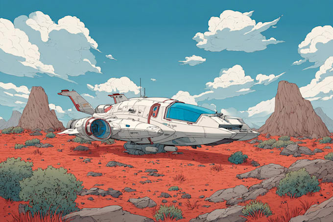 draw sci fi illustration and sci fi concept art