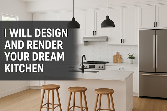 do kitchen interior design and render of kitchen design