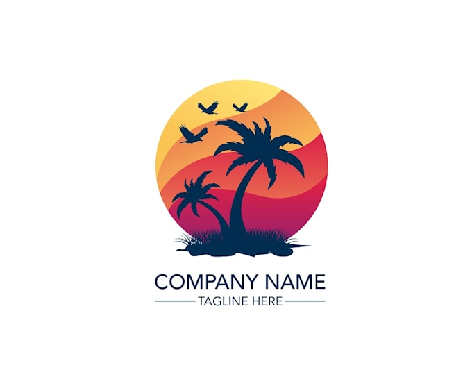 create awesome and gorgeous palm tree logo design