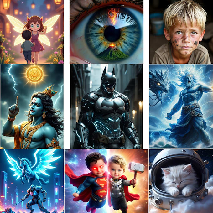 create realistic ai images , characters for you