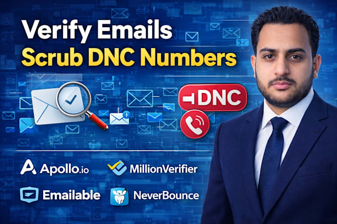 verify emails and scrub dnc numbers for cold outreach