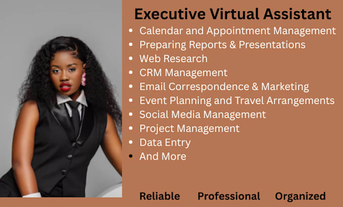 be your reliable executive virtual assistant