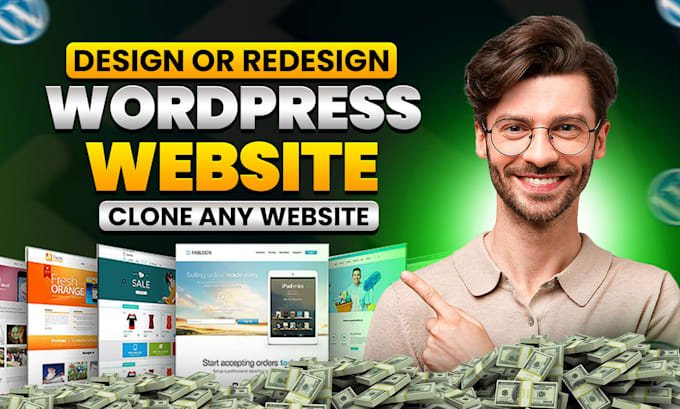 design redesign wordpress website or clone any website