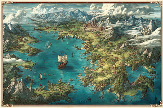 map fantasy map festival map illustration tourist