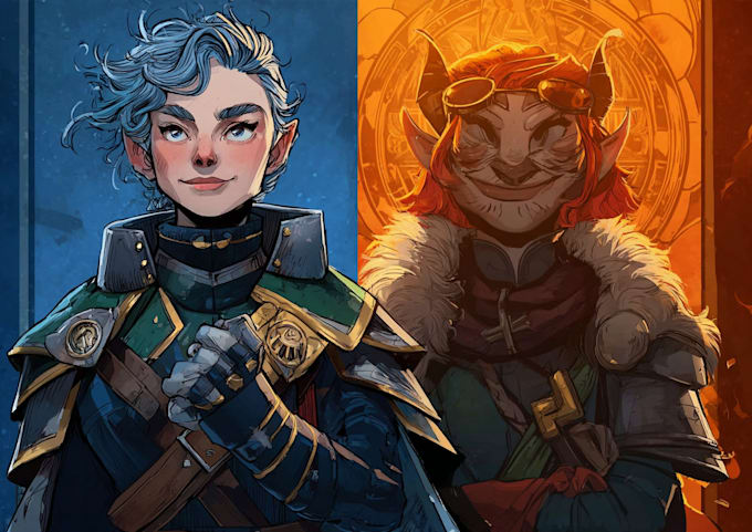 draw custom dnd character art for your cartoon style