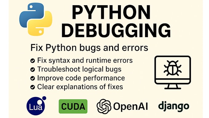 fix, debug python error, python code, optimize, automation task, css, pandas