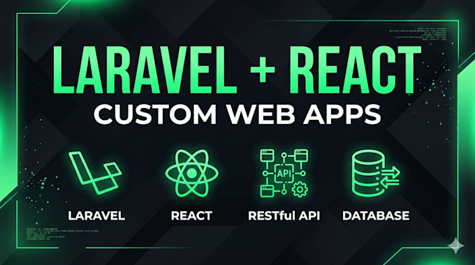 build a custom laravel react web application with API integration
