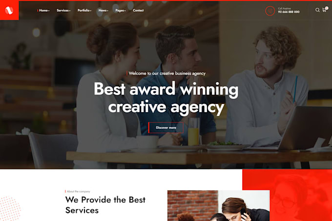 design a creative portfolio or business website