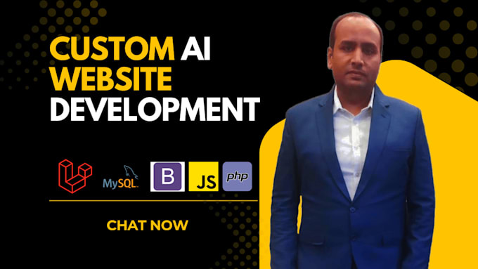 do custom ai website development as full stack developer, ai software developer