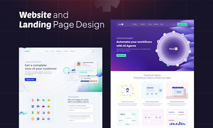 design websites and landing pages ui ux in figma