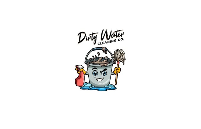 design fun disruptive cleaning business logo