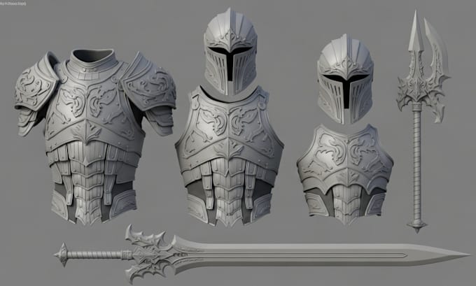design 3d cosplay model wearable 3d armor for cosplay 3d weapon for 3d printing