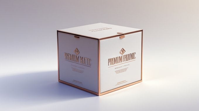 design box packaging, product packaging and label
