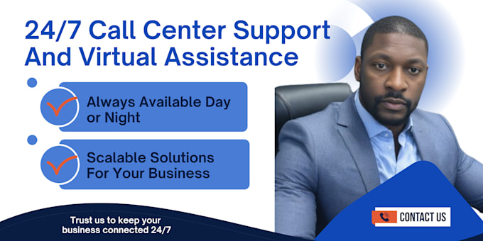 be your professional  virtual assistant and call center agent