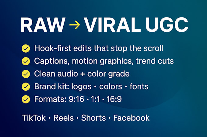 create engaging viral ugc tiktok insta reels from your content