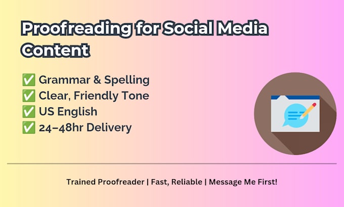 proofread your youtube scripts and social media content