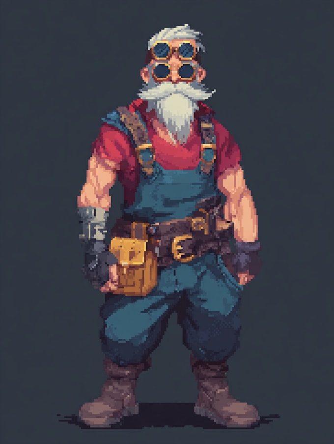 draw 2d game character for game art