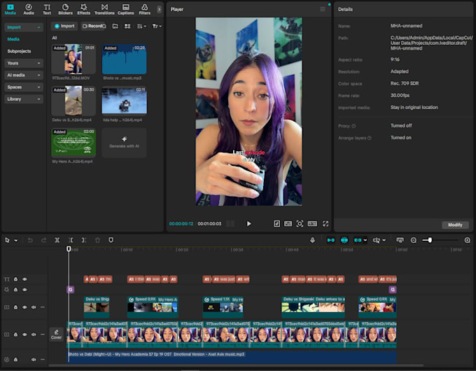 edit cinematic wedding videos