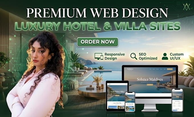 design a luxury hotel, villa, and resort booking website