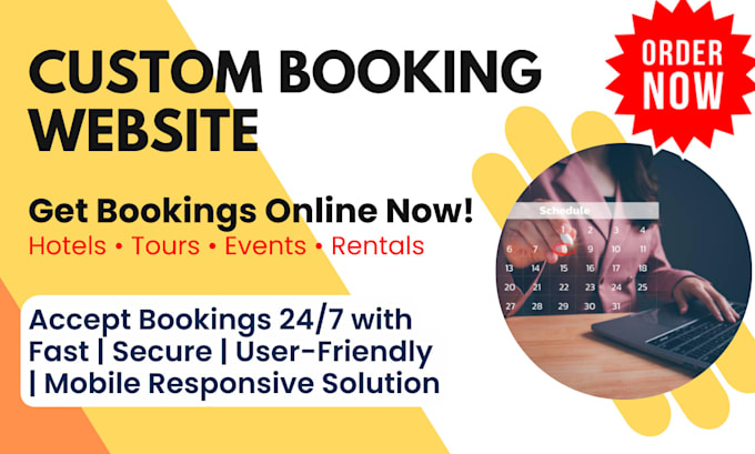 create, upgrade any custom online booking website for your business