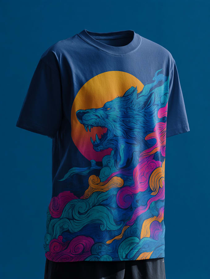 draw amazing custom illustration t shirt design